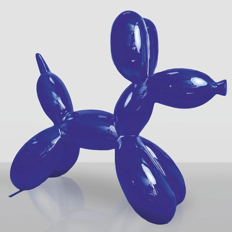 Casa Padrino XXL Deko Skulptur Ballon Hund Blau 210 cm - Riesige Garten Figur