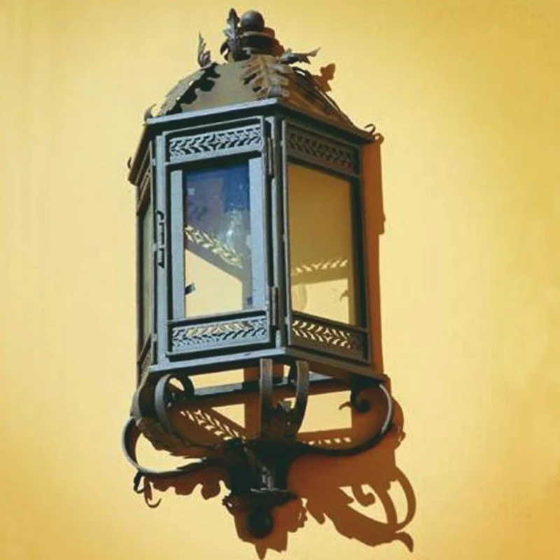 Casa Padrino Luxus Barock Außenwandleuchte Antik Braun H. 74 cm - Barock Außenbeleuchtung