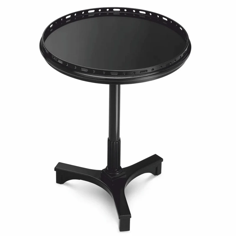 Casa Padrino Luxus Mahagoni Beistelltisch Schwarz H. 74,5 cm - Hotel Möbel