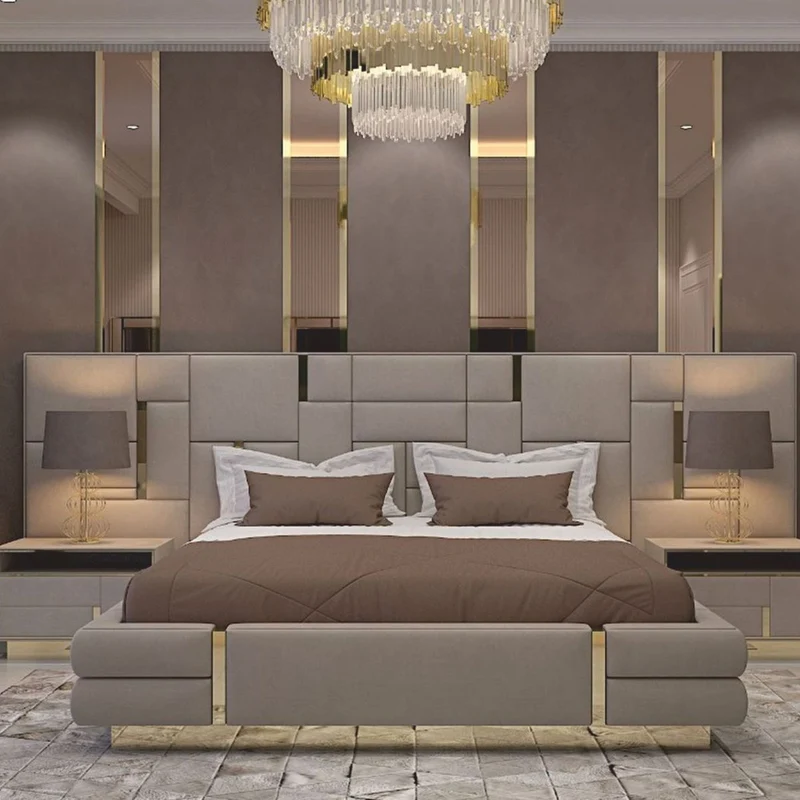 Casa Padrino Luxus Nachttisch Grau / Gold 65 cm - Luxus Hotel & Schlafzimmer Möbel