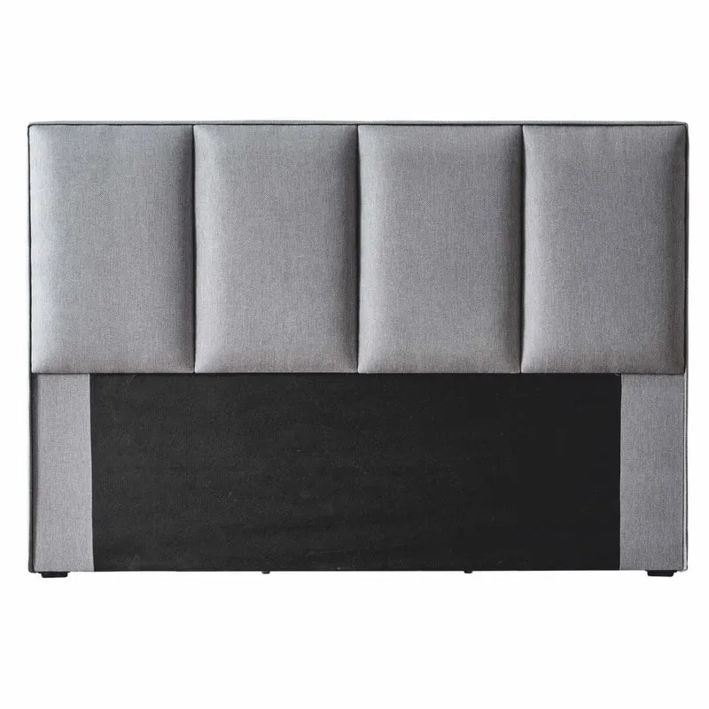 Casa Padrino Luxus Bett-Kopfteil Grau / Schwarz 200 cm - Schlafzimmer Möbel