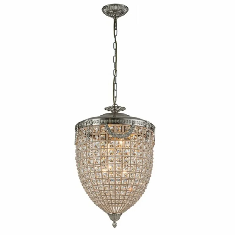 Casa Padrino Barock Kristall Kronleuchter Silber Ø 38 x H. 65 cm - Barock Leuchten