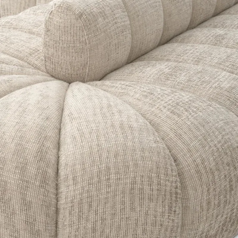 Casa Padrino Luxus Sofa Beige / Schwarz 331 cm - Luxus Hotel Möbel