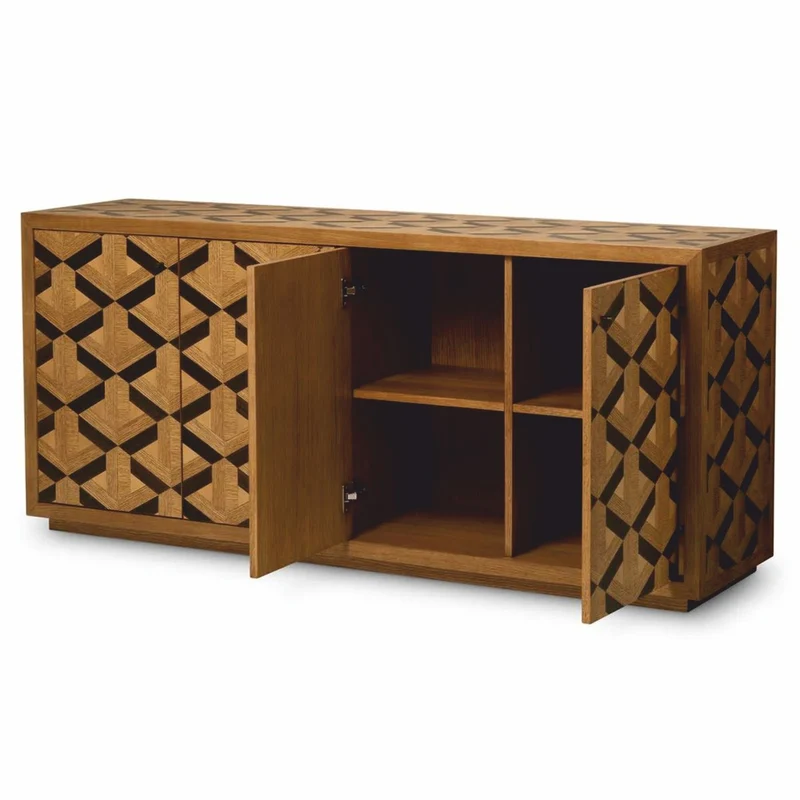 Casa Padrino Luxus Sideboard mit 4 Türen Braun 180 cm - Luxus Hotel Möbel
