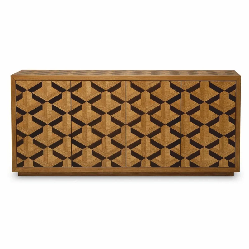 Casa Padrino Luxus Sideboard mit 4 Türen Braun 180 cm - Luxus Hotel Möbel