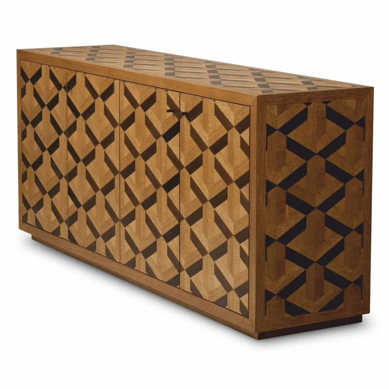 Casa Padrino Luxus Sideboard mit 4 Türen Braun 180 cm - Luxus Hotel Möbel