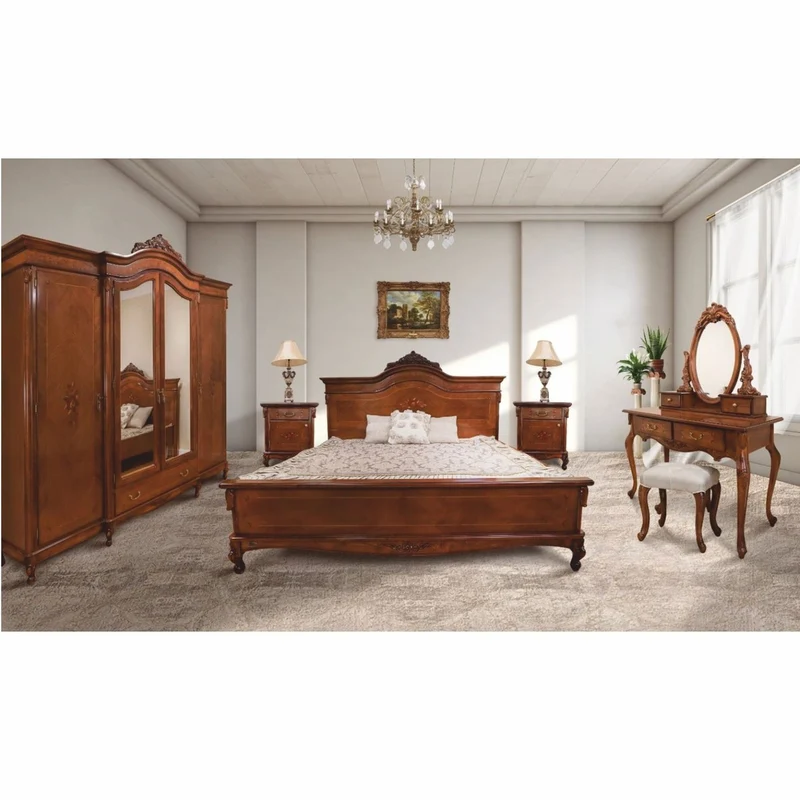 Casa Padrino Luxus Barock Schlafzimmer Schrank Dunkelbraun 248,5 cm - Barock Schlafzimmer Möbel