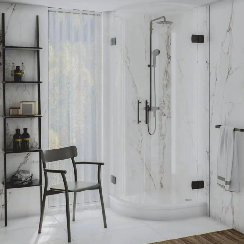 Casa Padrino Luxus Duschwanne Hochglanz Weiß 89,5 cm - Badezimmer Interior