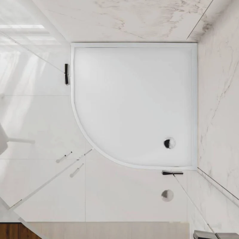 Casa Padrino Luxus Duschwanne Hochglanz Weiß 89,5 cm - Badezimmer Interior