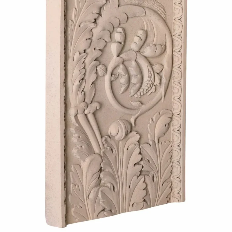 Casa Padrino Luxus Barock Wandrelief Sandfarben 179 cm - Barock Wanddeko