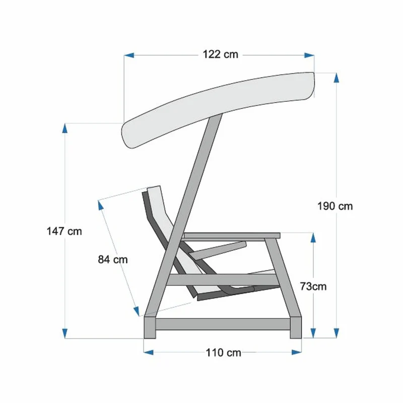 Casa Padrino Luxus Hollywood Schaukel Beige / Anthrazit / Braun 226 cm - Garten & Terrassen Möbel