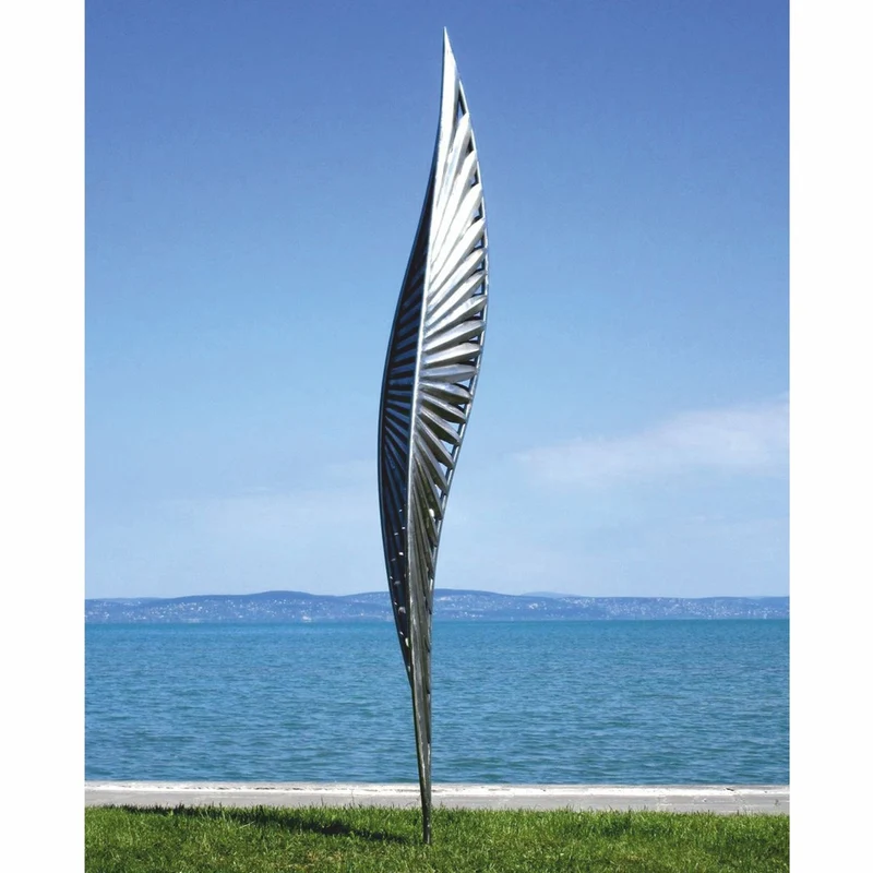 Casa Padrino Luxus Edelstahl Garten Deko Skulptur Silber H. 400 cm