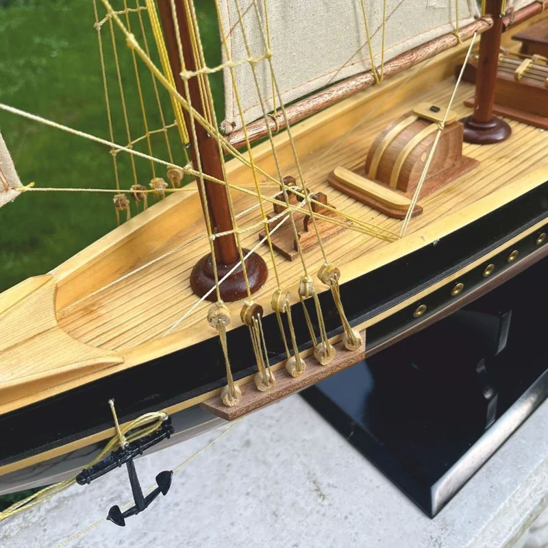 Casa Padrino Deko Segelschiff Atlantic Braun / Schwarz / Naturfarben 114 cm