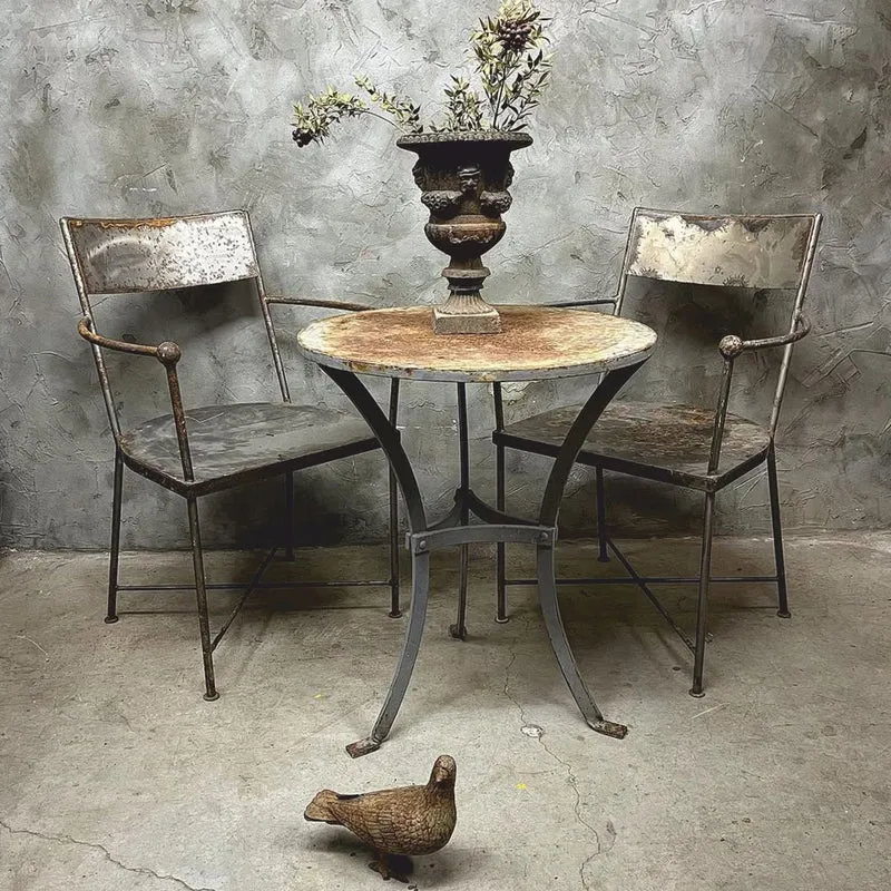 Casa Padrino Jugendstil Metall Garten Set - Nostalgische Garten Möbel