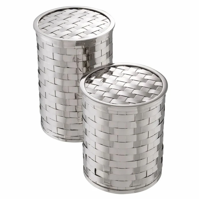 Casa Padrino Luxus Keksdosen 2er Set Silber - Luxus Accessoires