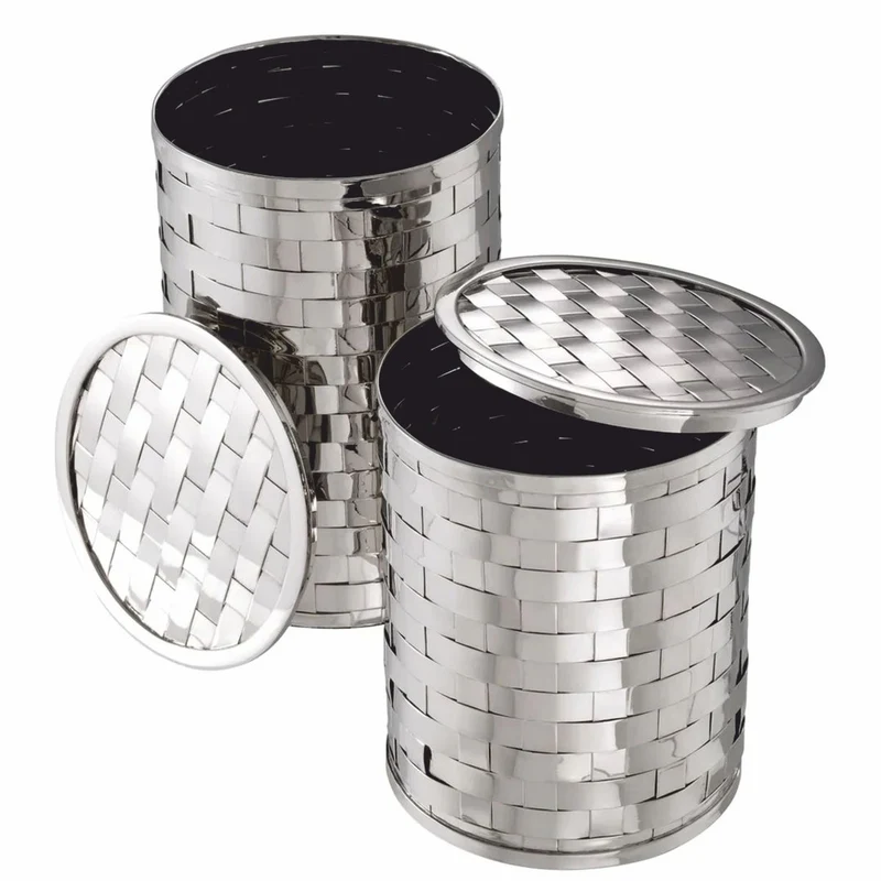 Casa Padrino Luxus Keksdosen 2er Set Silber - Luxus Accessoires