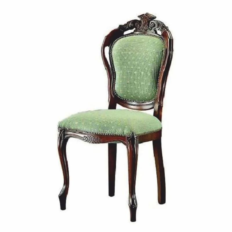 Casa Padrino Luxus Barock Esszimmer Stuhl 4er Set Grün / Dunkelbraun H. 100 cm - Barock Esszimmer Möbel