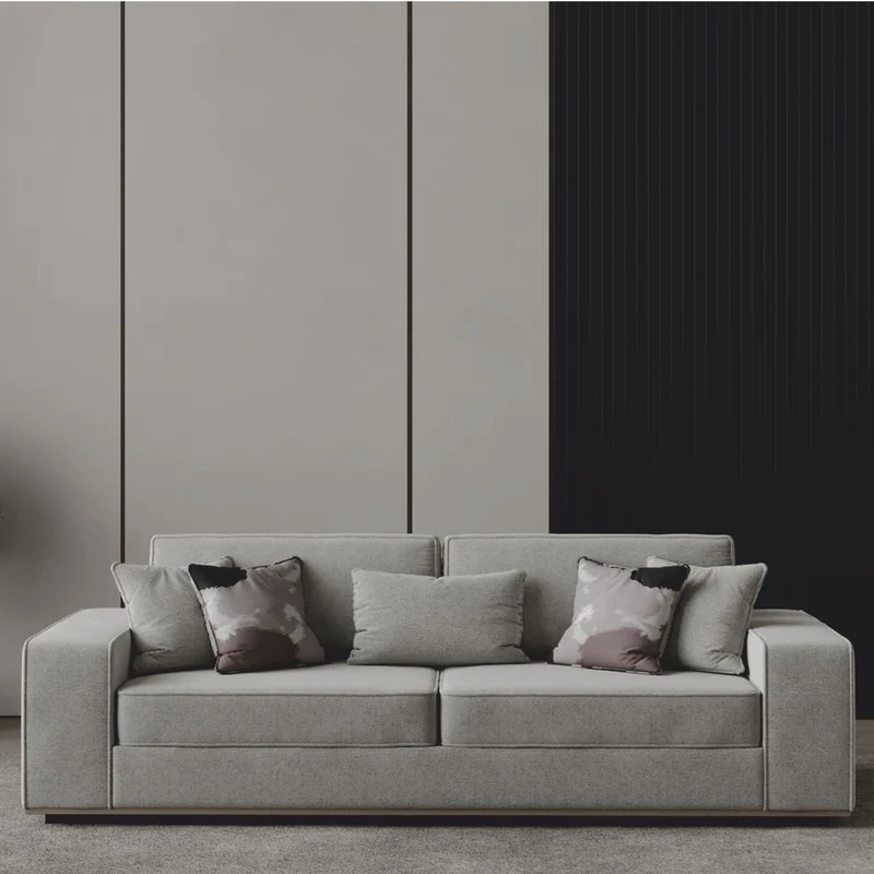 Casa Padrino Luxus Sofa Grau 263 cm - Hotel & Wohnzimmer Möbel