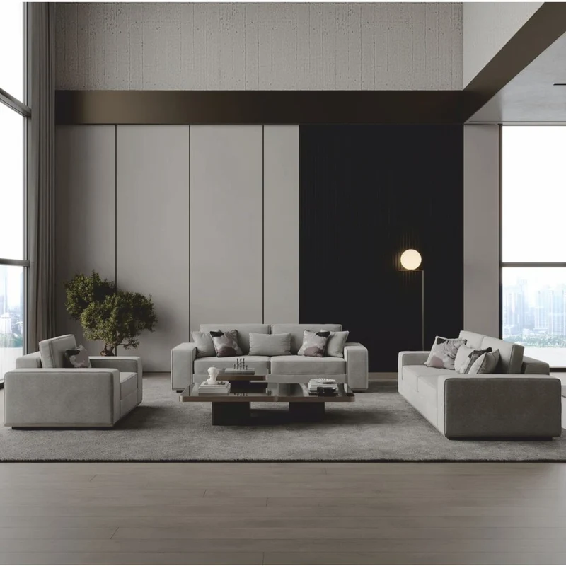 Casa Padrino Luxus Sofa Grau 263 cm - Hotel & Wohnzimmer Möbel