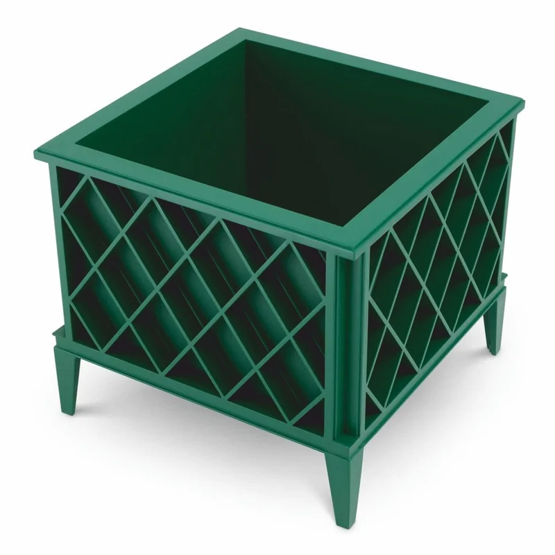 Casa Padrino Luxus Blumentopf Grün 76 x 76 x H. 69 cm - Garten Deko