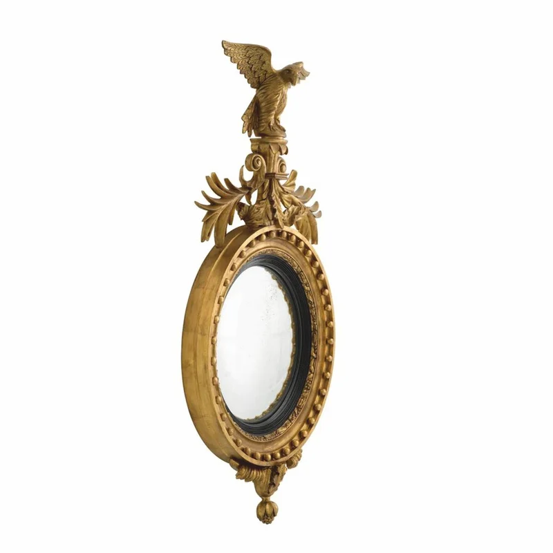 Casa Padrino Luxus Barock Mahagoni Spiegel Antik Gold / Schwarz H. 139 cm