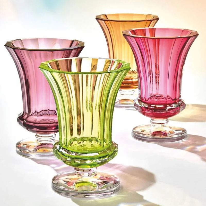 Casa Padrino Luxus Barock Kristallglas Vase Ø 19,7 x H. 25 cm - Mundgeblasen