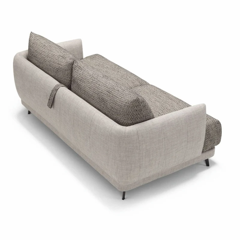 Casa Padrino Luxus Schlafsofa Grau / Schwarz 215 cm - Ausklappbares Wohnzimmer Sofa