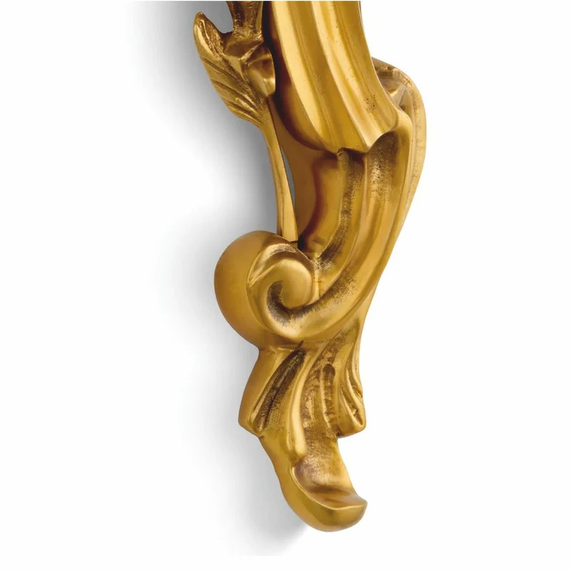 Casa Padrino Luxus Barock Wandkerzenhalter Antik Messing H. 55 cm - Barock Wanddeko