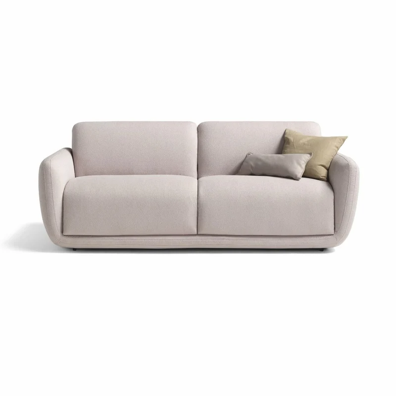 Casa Padrino Luxus Schlafsofa Hellgrau 222 cm - Ausklappbares Wohnzimmer Sofa