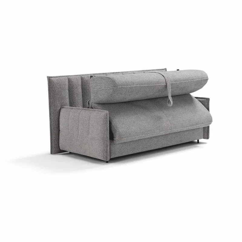 Casa Padrino Luxus Schlafsofa Grau 220 cm - Ausklappbares Wohnzimmer Sofa