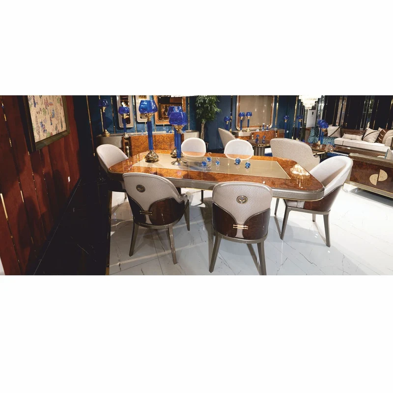 Casa Padrino Luxus Sideboard mit 4 Türen Braun / Grau / Gold 251,5 cm - Luxus Möbel
