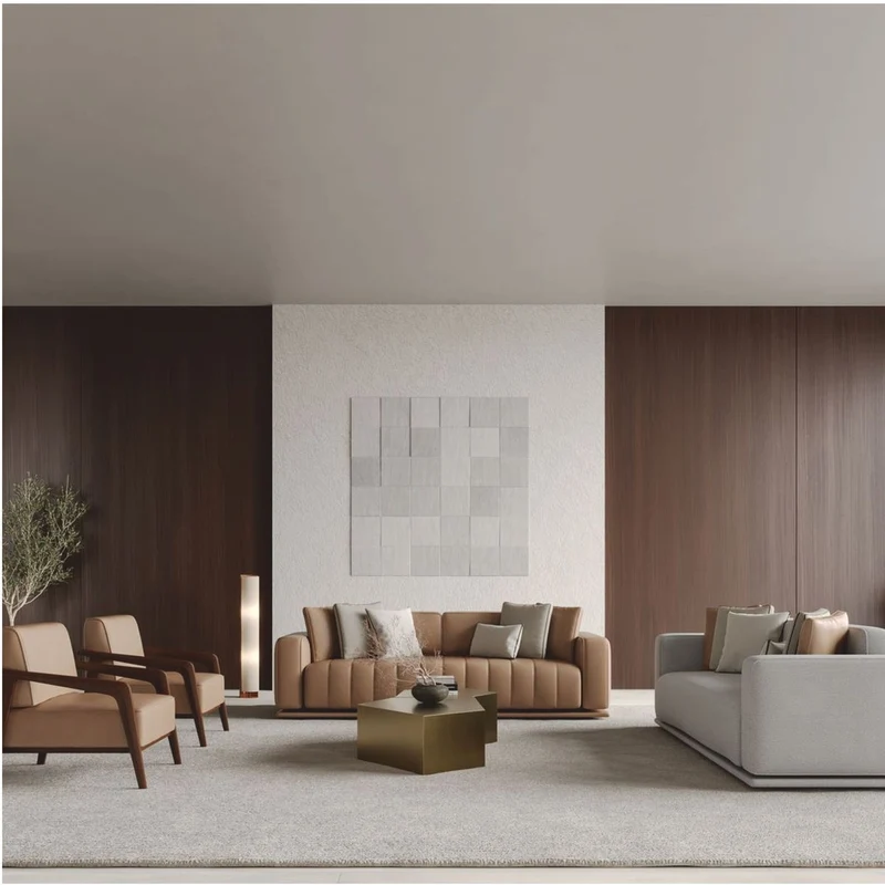 Casa Padrino Luxus Hotel & Wohnzimmer Kunstleder Sessel Braun / Dunkelbraun - Luxus Möbel