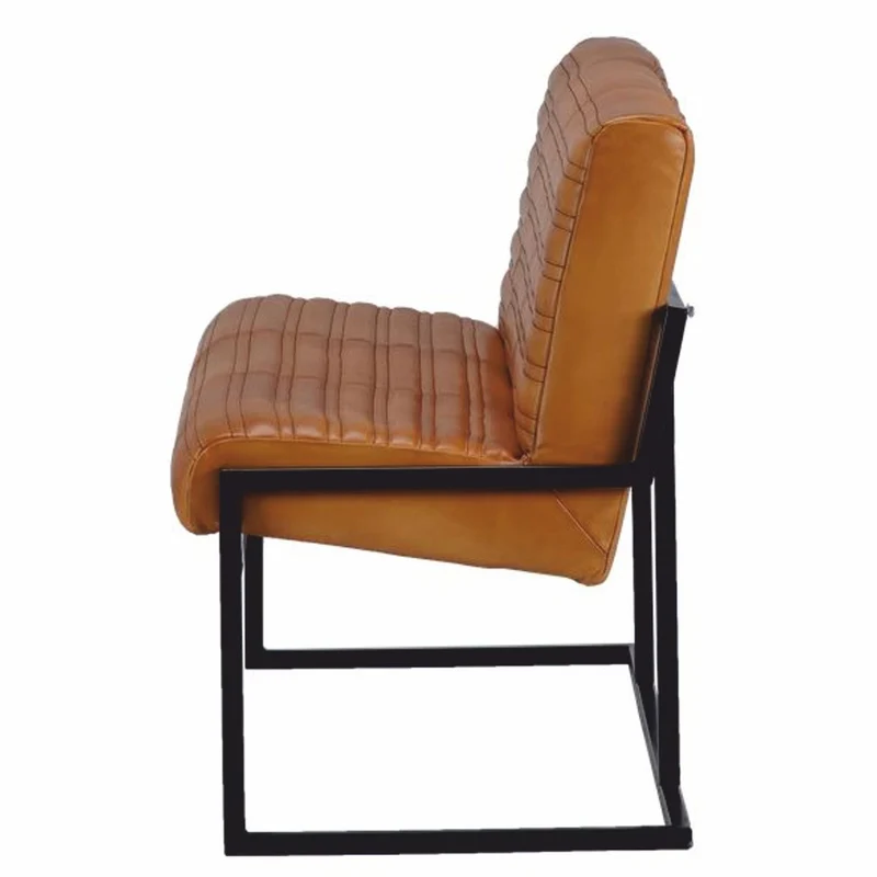 Casa Padrino Luxus Echtleder Sitzbank Hellbraun / Schwarz 200 cm - Echtleder Möbel