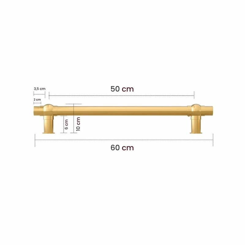 Casa Padrino Luxus Badezimmer Handtuchwärmer Gold Glänzend 60 cm - Badezimmer Zubehör