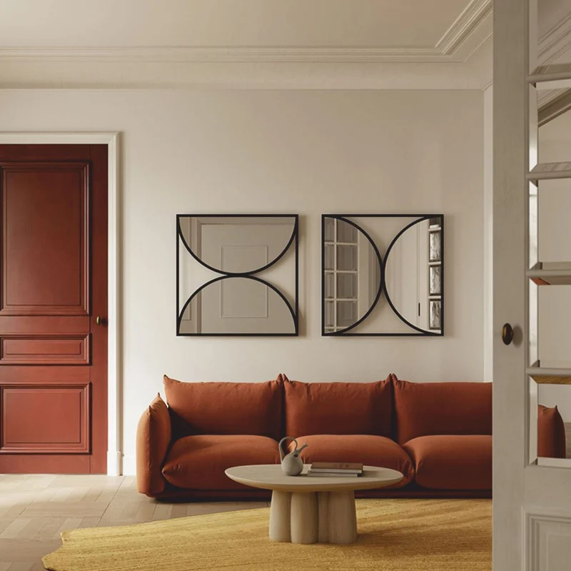 Casa Padrino Luxus Wandspiegel Schwarz 90 cm - Luxus Möbel