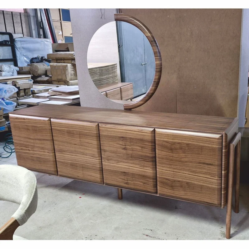 Casa Padrino Luxus Sideboard mit 4 Türen Braun 220 cm - Luxus Möbel