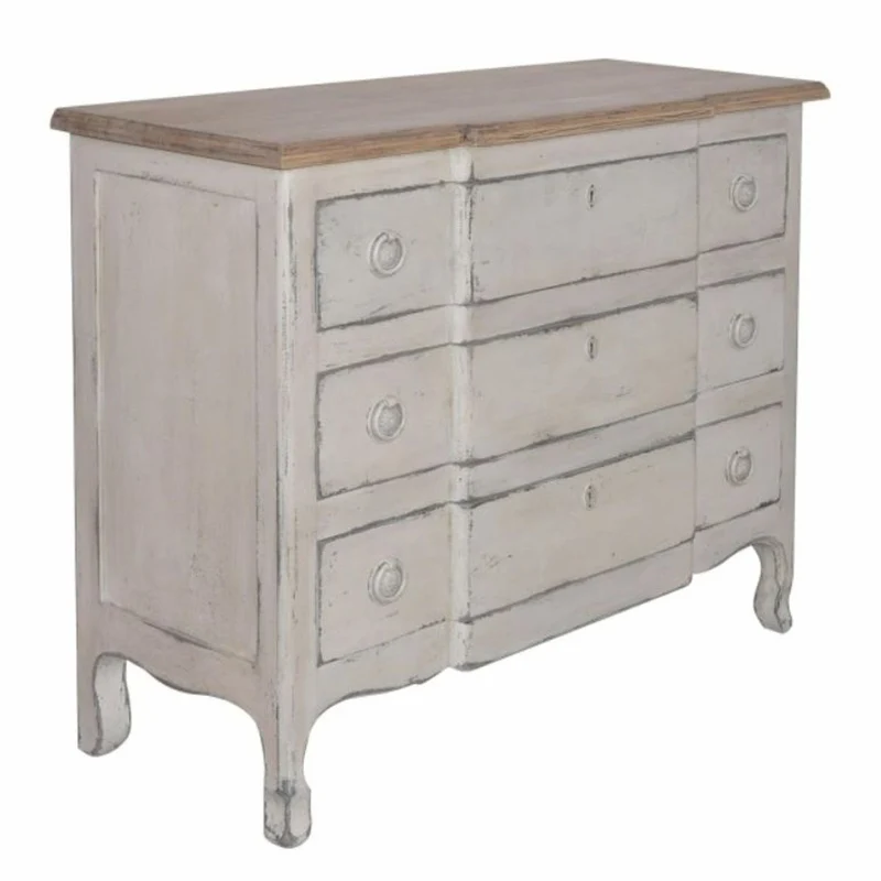 Casa Padrino Landhausstil Kommode mit 3 Schubladen Antik Grau / Braun 100 cm - Landhausstil Möbel