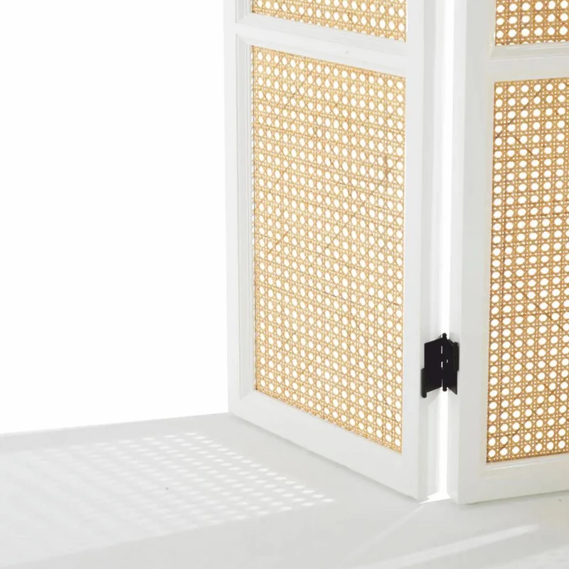 Casa Padrino Luxus Raumteiler Weiß / Naturfarben 163 x H. 225 cm - Luxus Interior