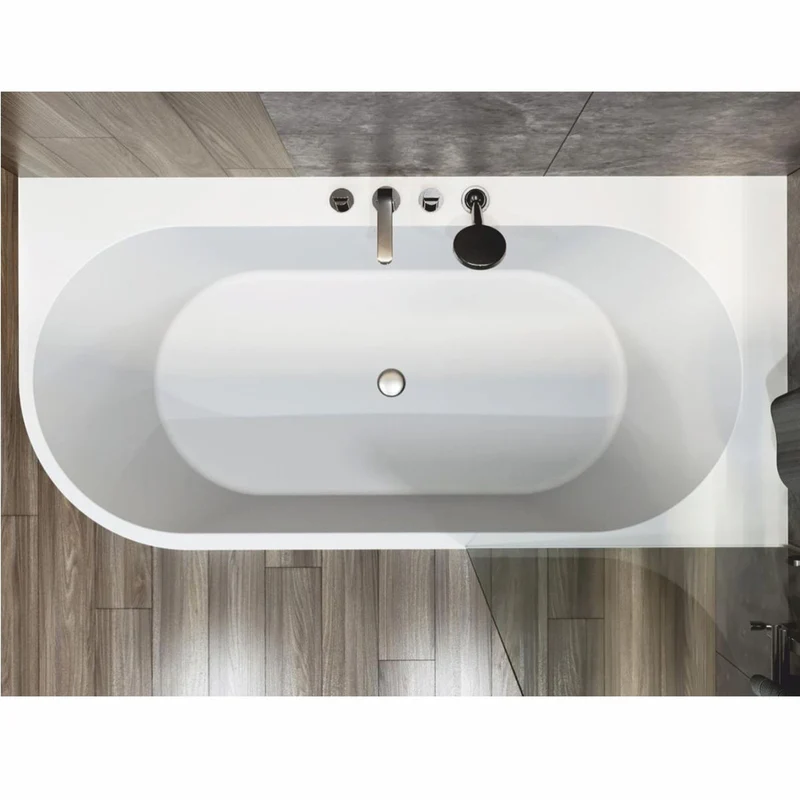 Casa Padrino Freistehende Luxus Badewanne Matt Weiß 190 cm - Badezimmer Möbel