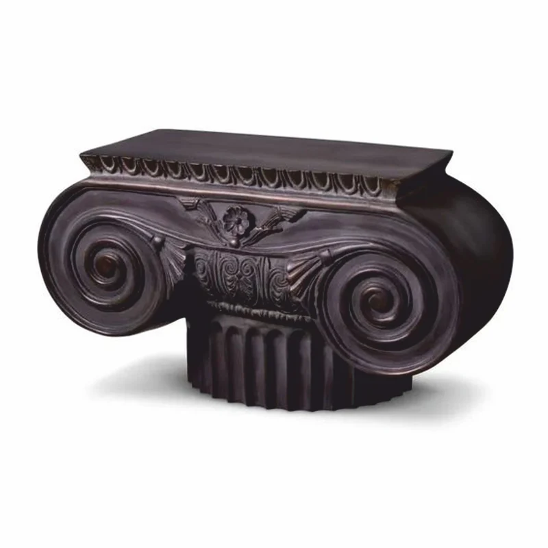 Casa Padrino Luxus Barock Metall Deko Objekt Säulenkopf Bronze 48,5 cm