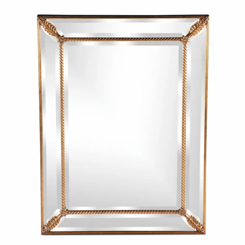 Casa Padrino Luxus Barock Spiegel Antik Gold H. 123 cm - Barockstil Möbel