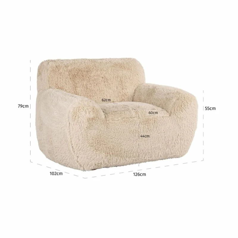 Casa Padrino Luxus Sessel Sandfarben 126 cm - Wohnzimmer & Hotel Möbel