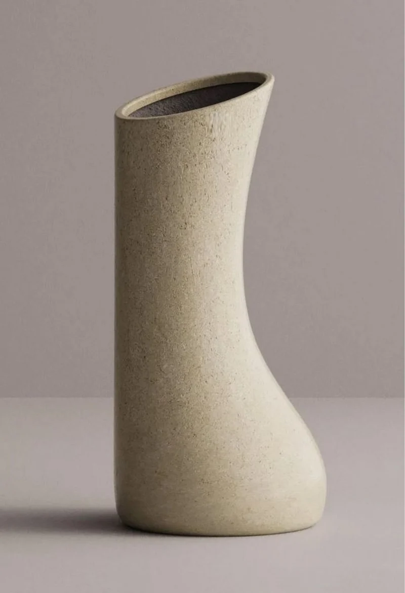 Casa Padrino Luxus Deko Blumentopf Creme H. 100 cm - Beton Pflanzentopf