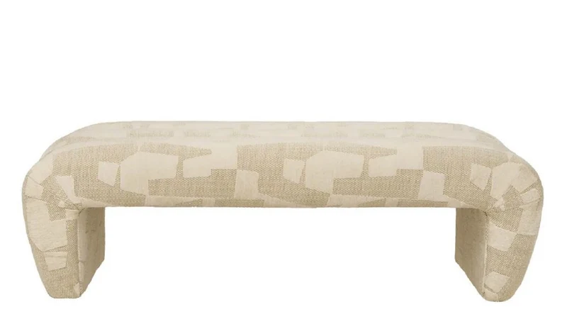Casa Padrino Luxus Sitzbank Sandfarben 144 cm - Schlafzimmer & Hotel Möbel