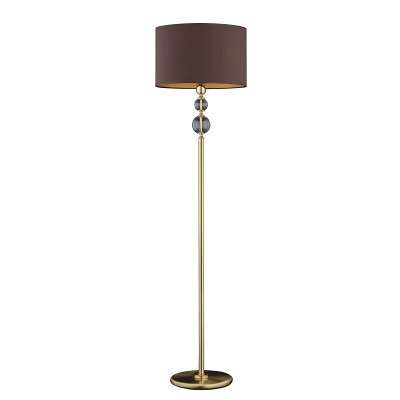 Casa Padrino Luxus Barock Stehleuchte Gold / Braun H. 172 cm - Barockstil Stehleuchten