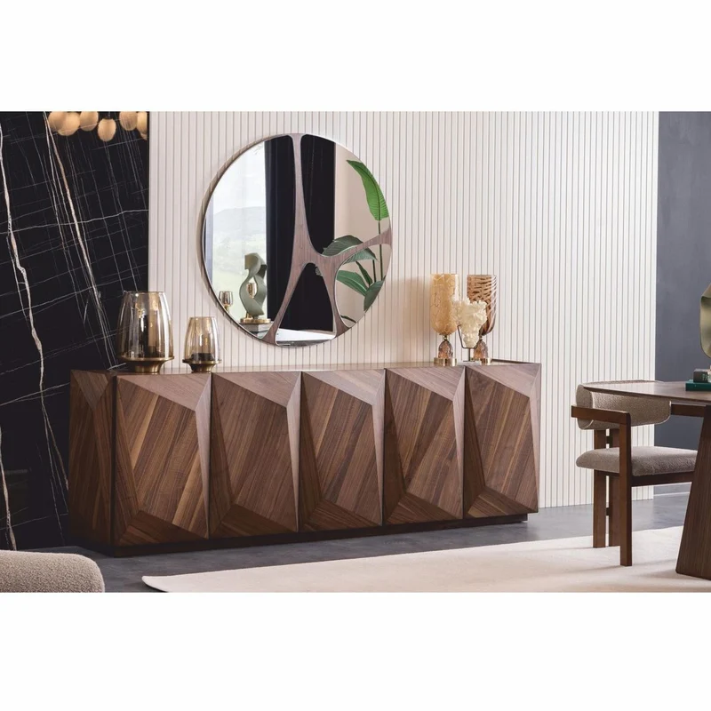 Casa Padrino Luxus Sideboard mit 5 Türen Braun 237 cm - Luxus Möbel