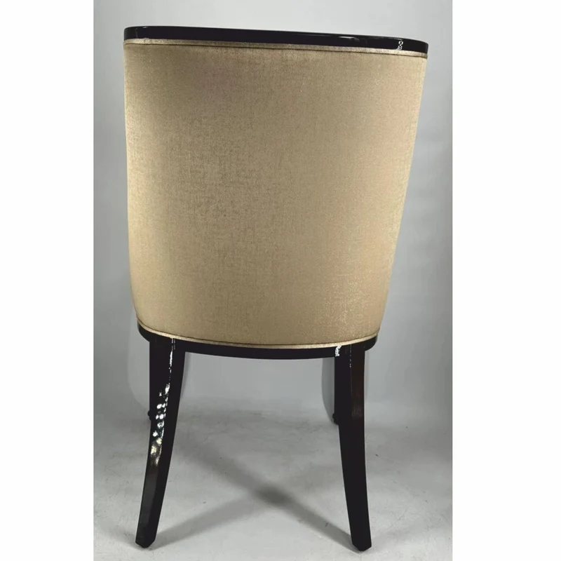 Casa Padrino Luxus Art Deco Esszimmer Stuhl Gold / Schwarz H. 110 cm - Barock Möbel
