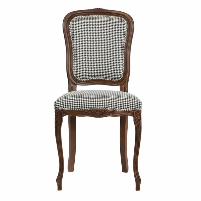 Casa Padrino Luxus Barock Esszimmer Stuhl Schwarz / Weiß / Braun H. 100 cm