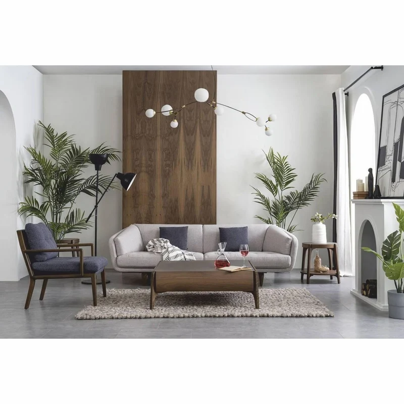Casa Padrino Luxus 3er Sofa Grau / Braun 240 cm - Wohnzimmer & Hotel Möbel