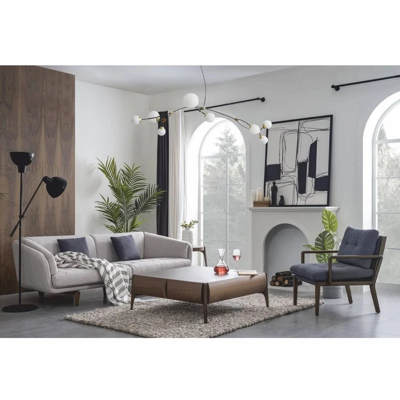Casa Padrino Luxus 3er Sofa Grau / Braun 240 cm - Wohnzimmer & Hotel Möbel
